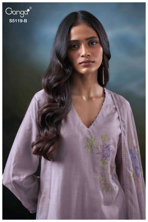 Ganga Fashion Malia 5119 Pure Bemberg Silk Dress Material Wholesale - Amrah Wholesale