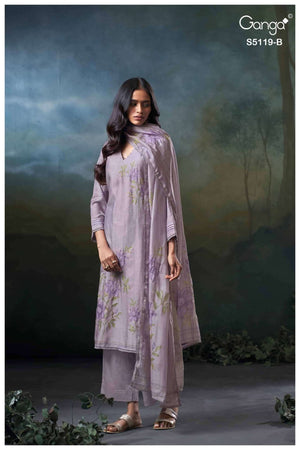 Ganga Fashion Malia 5119 Pure Bemberg Silk Dress Material Wholesale - Amrah Wholesale