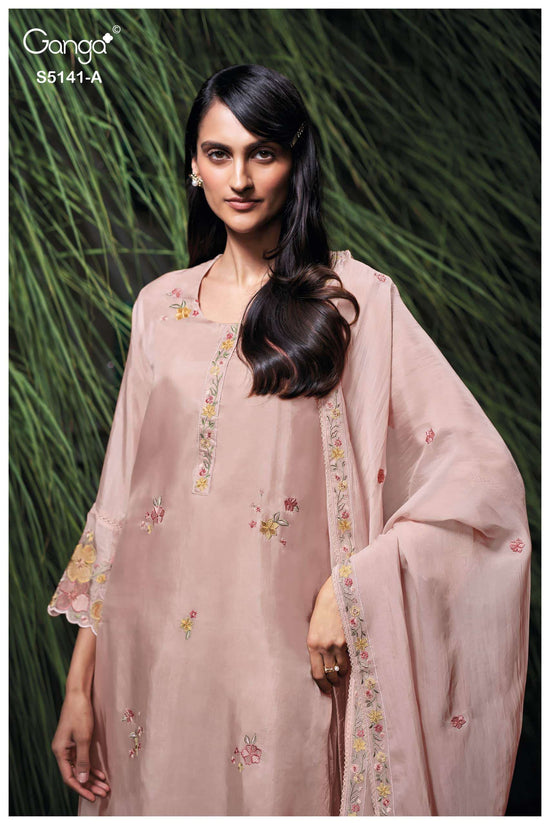 Ganga Fashion Marina 5141 Pure Bemberg Habutai Silk Dress Material
