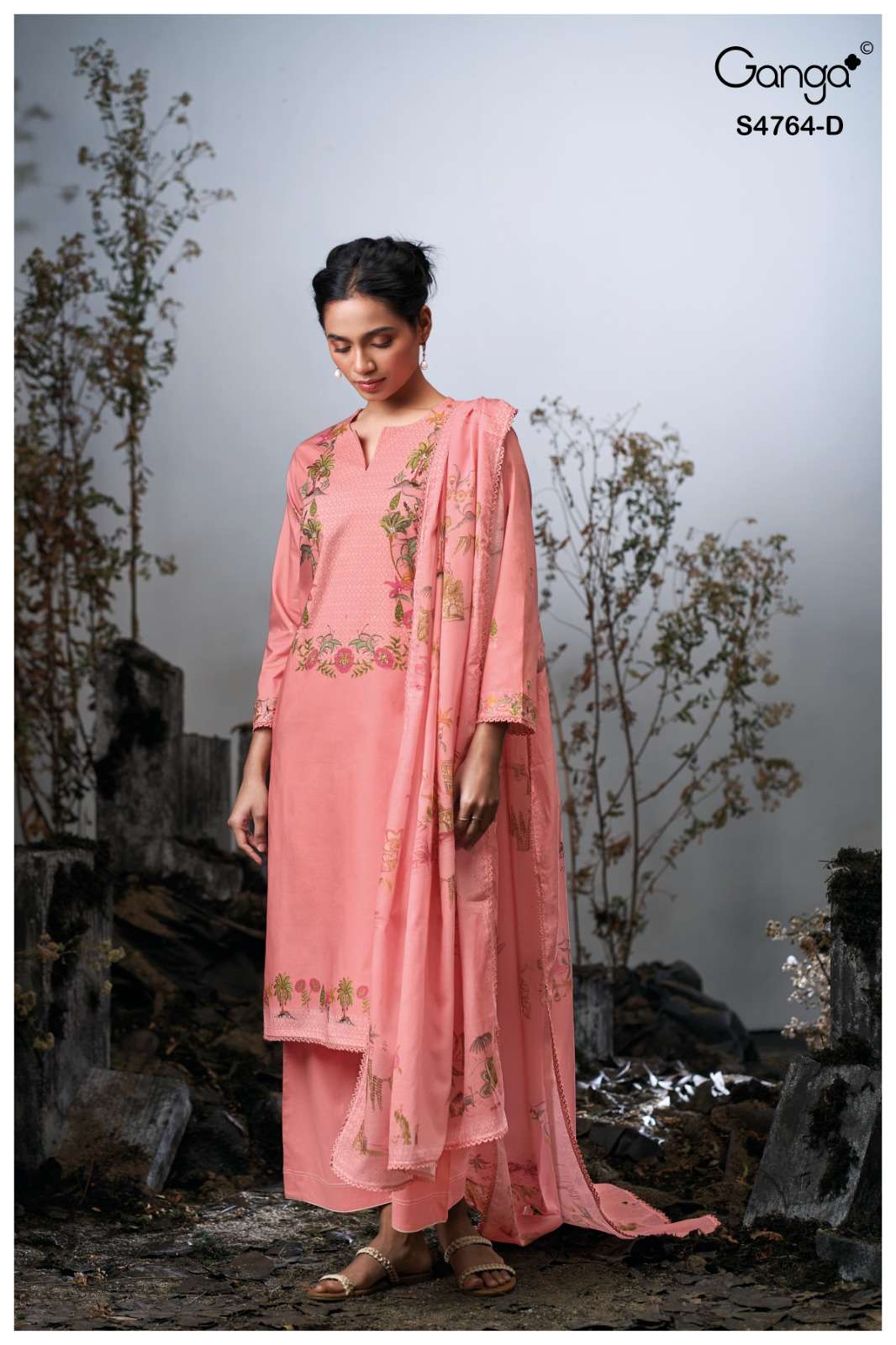 Ganga Fashion Mavika 4764 Premium Cotton Dress Material - Amrah Wholesale