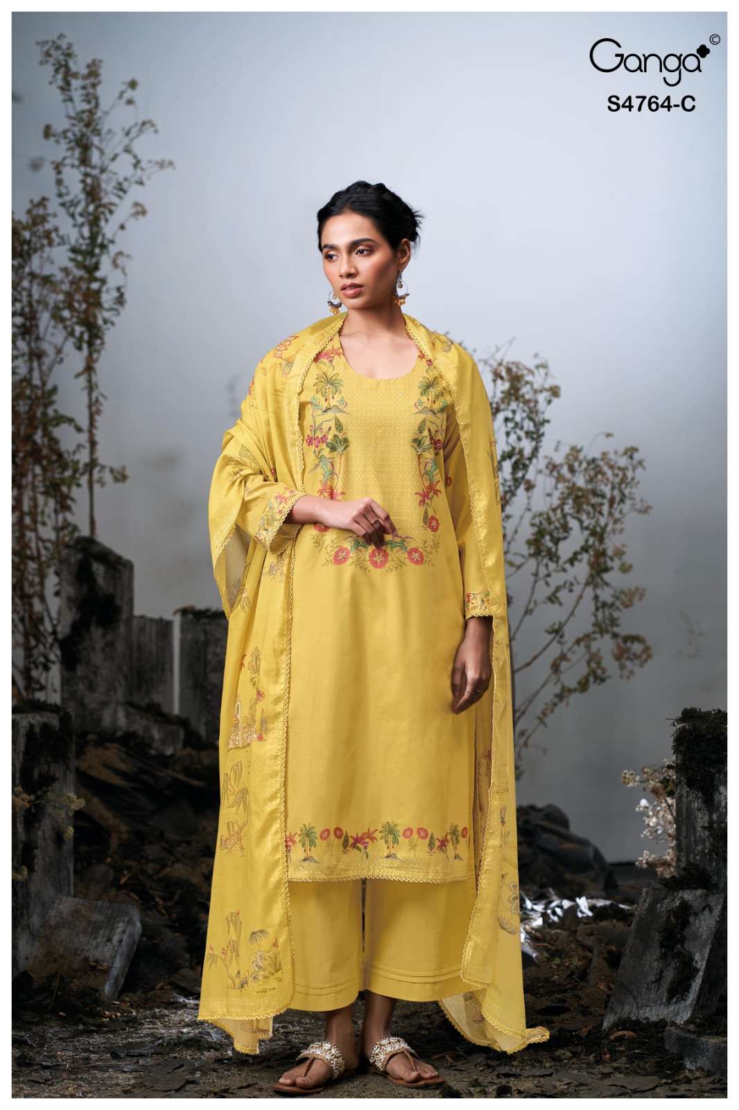Ganga Fashion Mavika 4764 Premium Cotton Dress Material - Amrah Wholesale