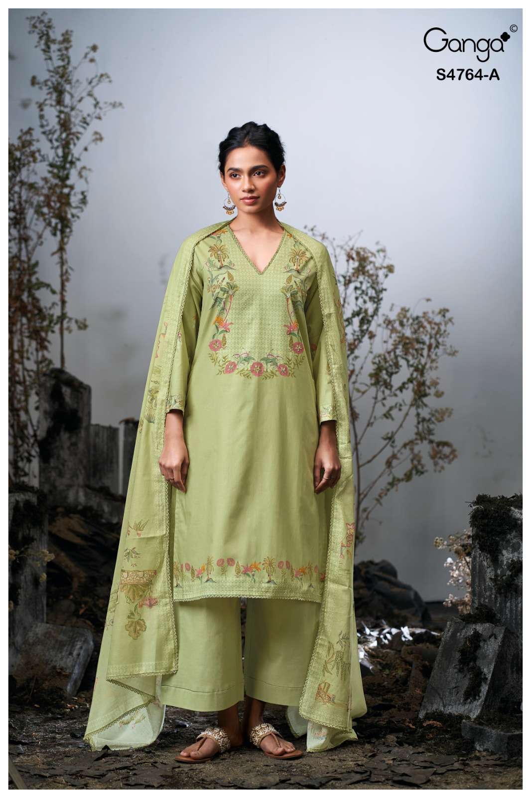 Ganga Fashion Mavika 4764 Premium Cotton Dress Material - Amrah Wholesale