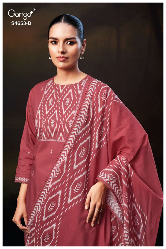 Ganga Fashion Mehrin Cotton Embroidered Dress Material - Amrah Wholesale