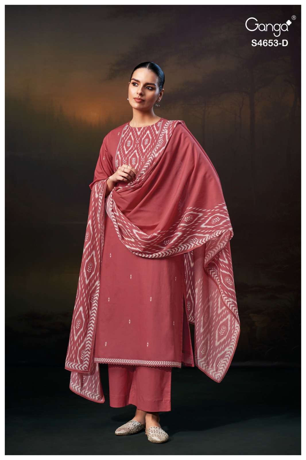 Ganga Fashion Mehrin Cotton Embroidered Dress Material - Amrah Wholesale