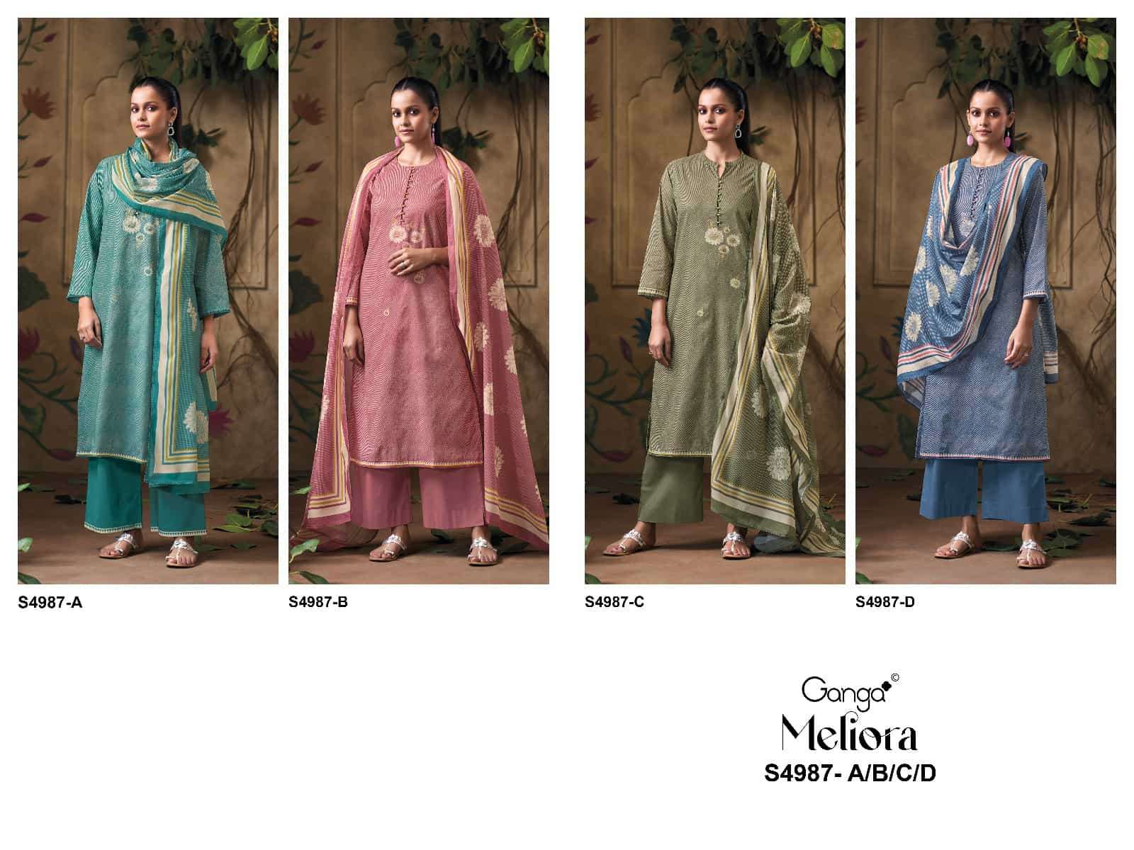 Ganga Fashion Meliora 4987 Premium Cotton Dress Material