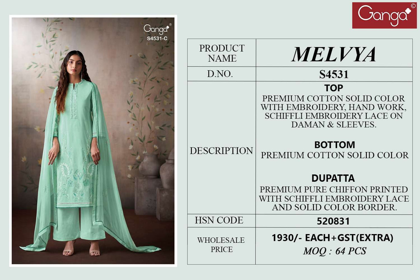 Ganga Fashion Melvya 4531 - Amrah Wholesale
