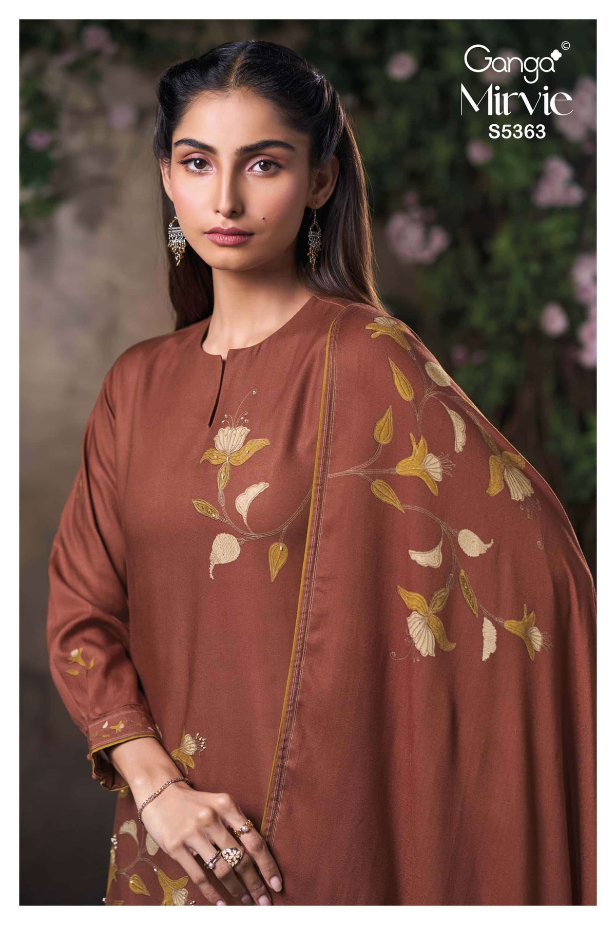 Ganga Fashion Mirvie 5363 Pure Wool Pashmina Winter Dress Material