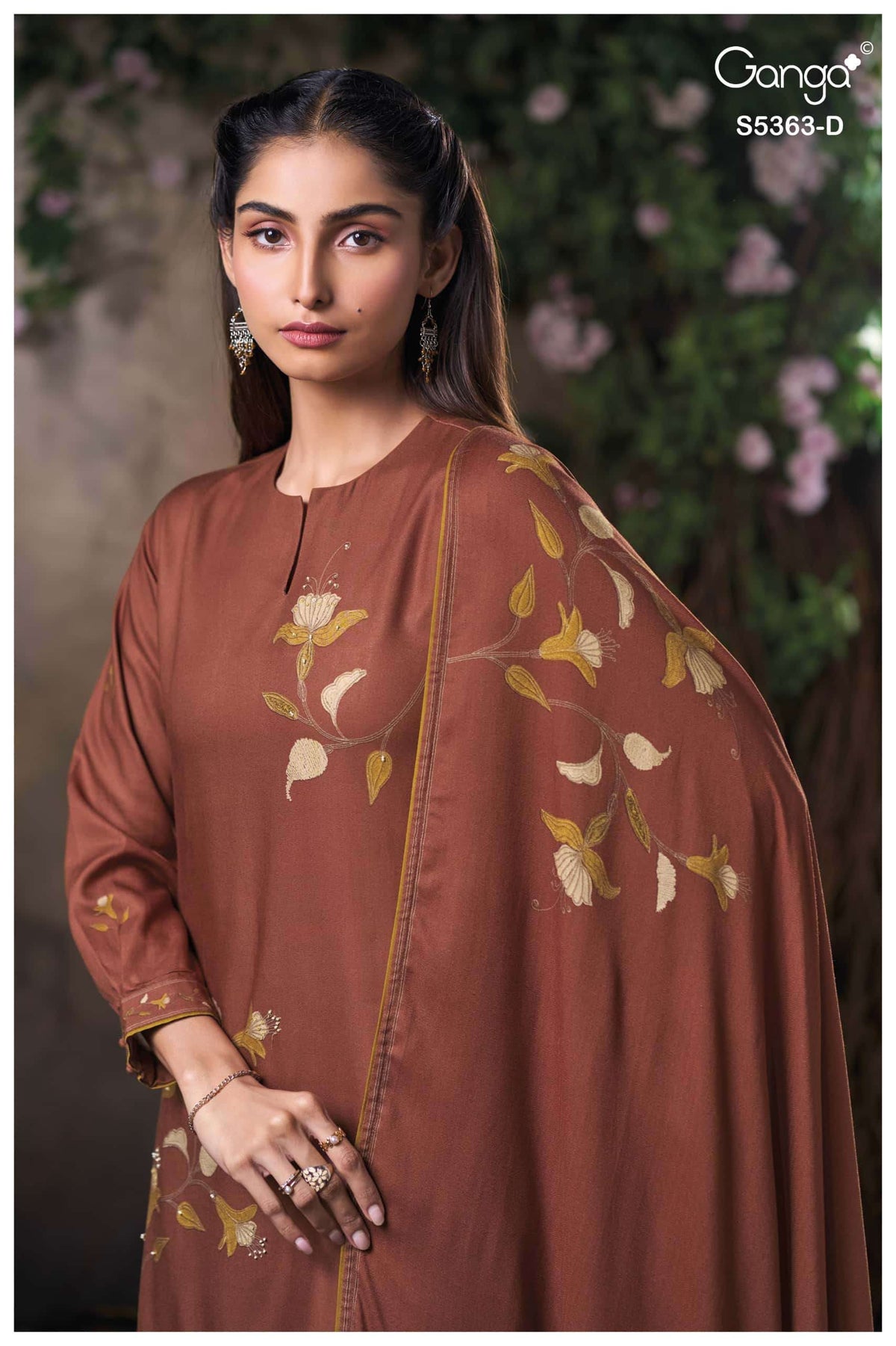 Ganga Fashion Mirvie 5363 Pure Wool Pashmina Winter Dress Material