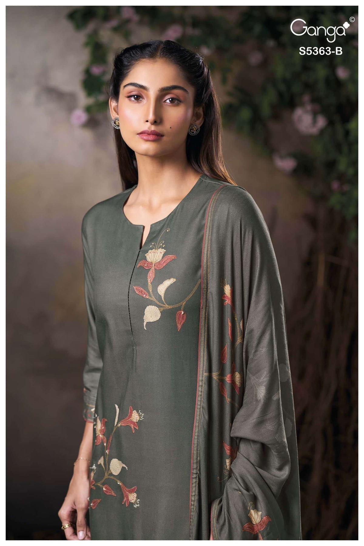 Ganga Fashion Mirvie 5363 Pure Wool Pashmina Winter Dress Material