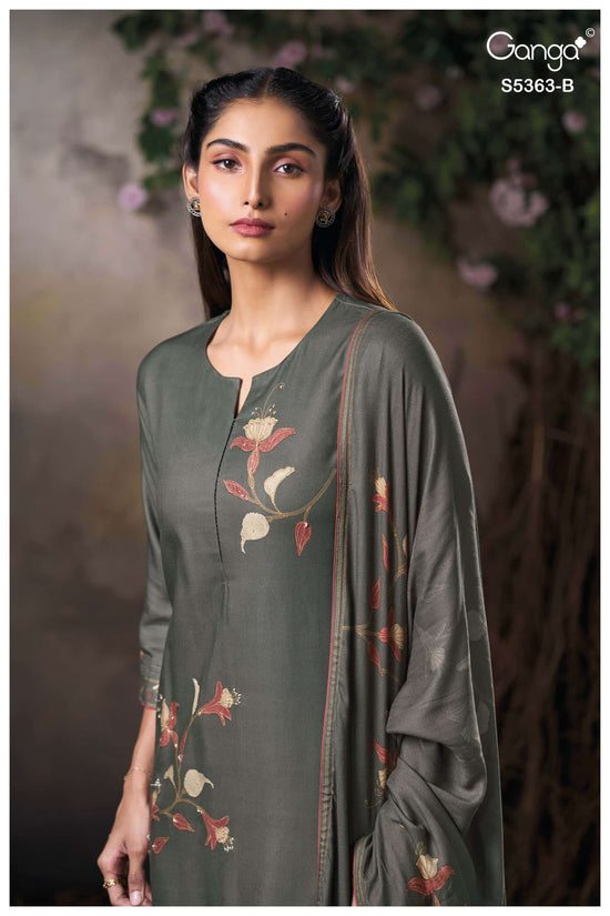 Ganga Fashion Mirvie 5363 Pure Wool Pashmina Winter Dress Material