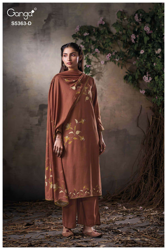 Ganga Fashion Mirvie 5363 Pure Wool Pashmina Winter Dress Material