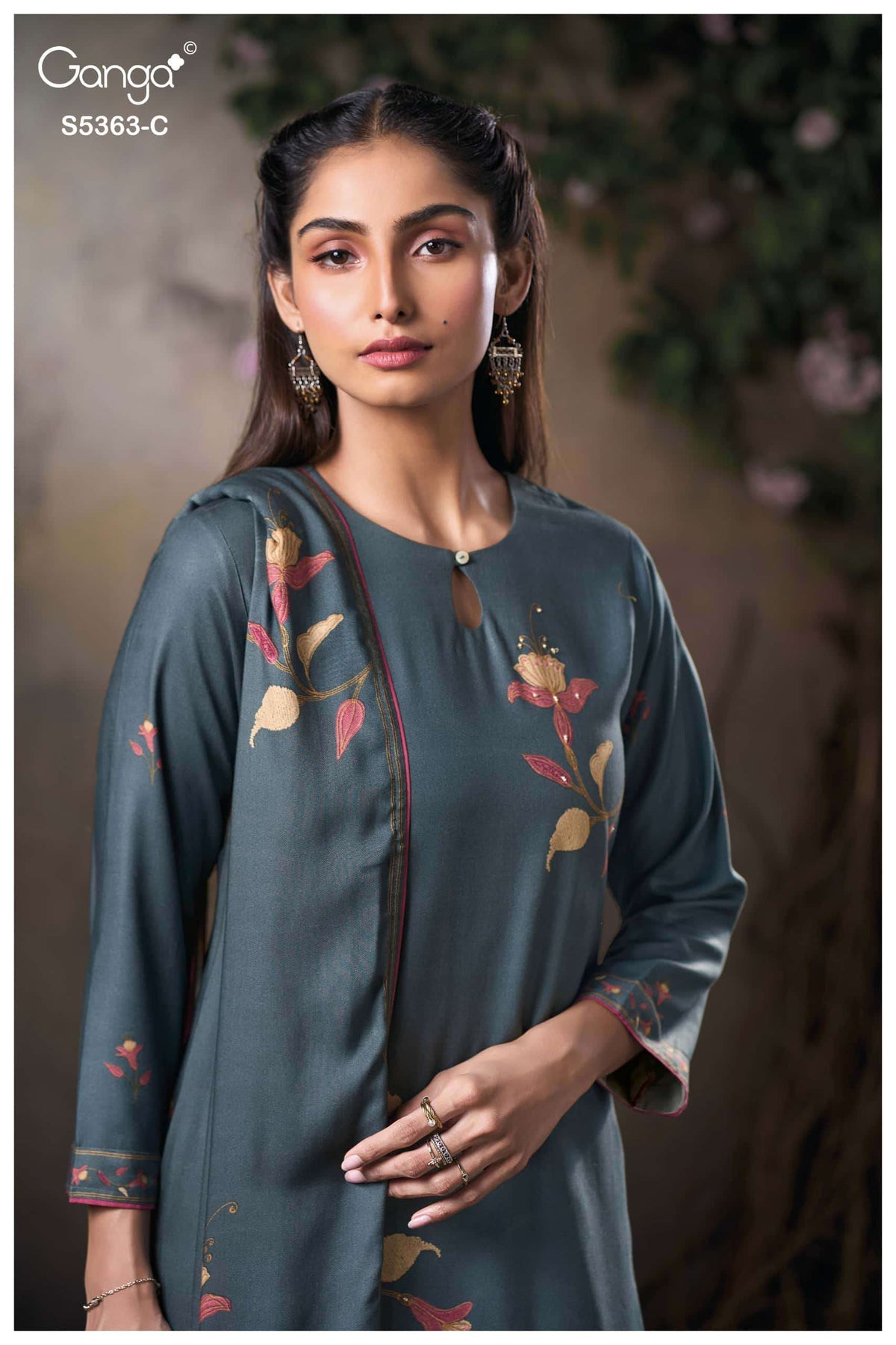 Ganga Fashion Mirvie 5363 Pure Wool Pashmina Winter Dress Material