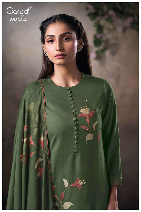 Ganga Fashion Mirvie 5363 Pure Wool Pashmina Winter Dress Material