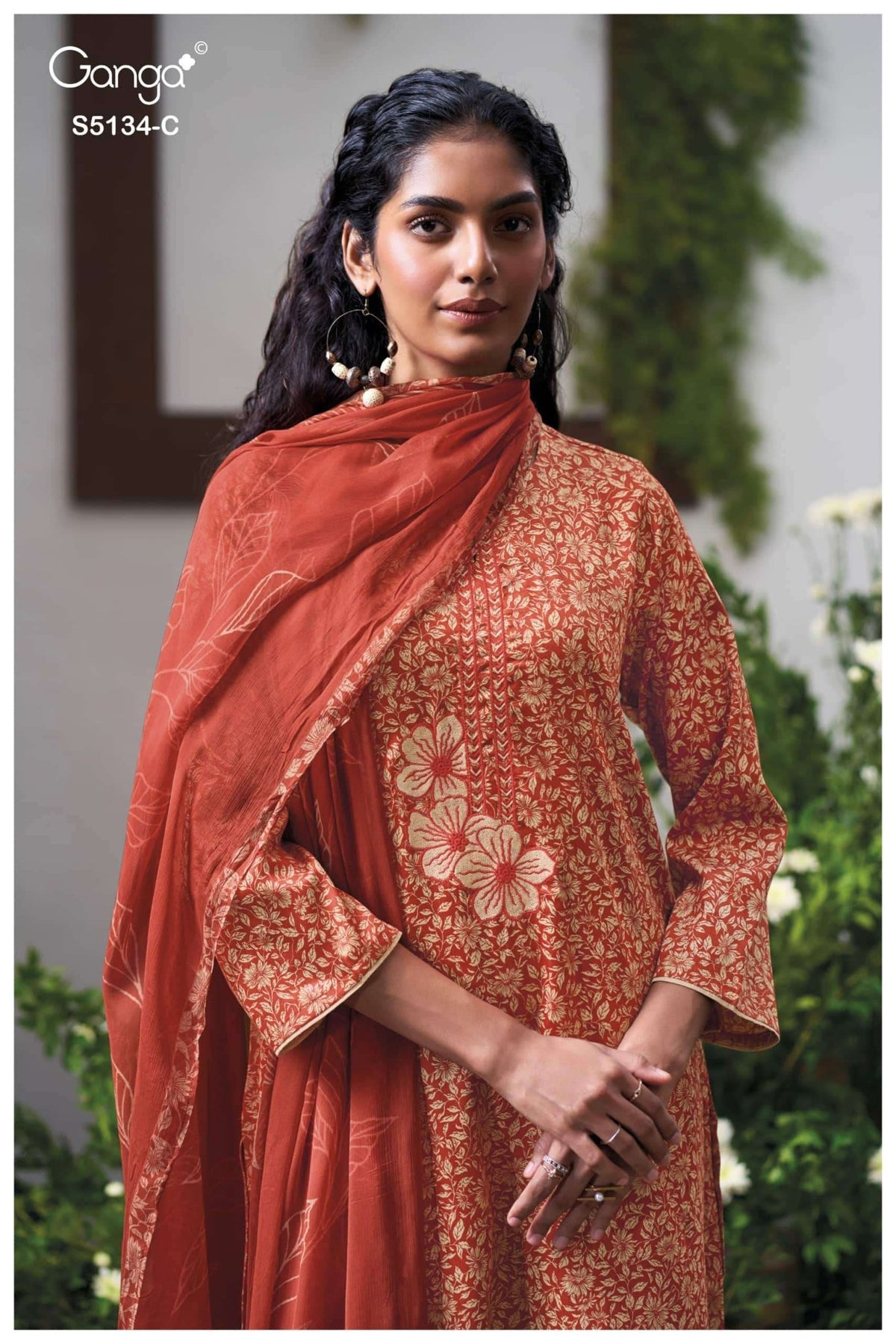 Ganga Fashion Mithila 5134 Premium Cotton Satin Dress Material - Amrah Wholesale