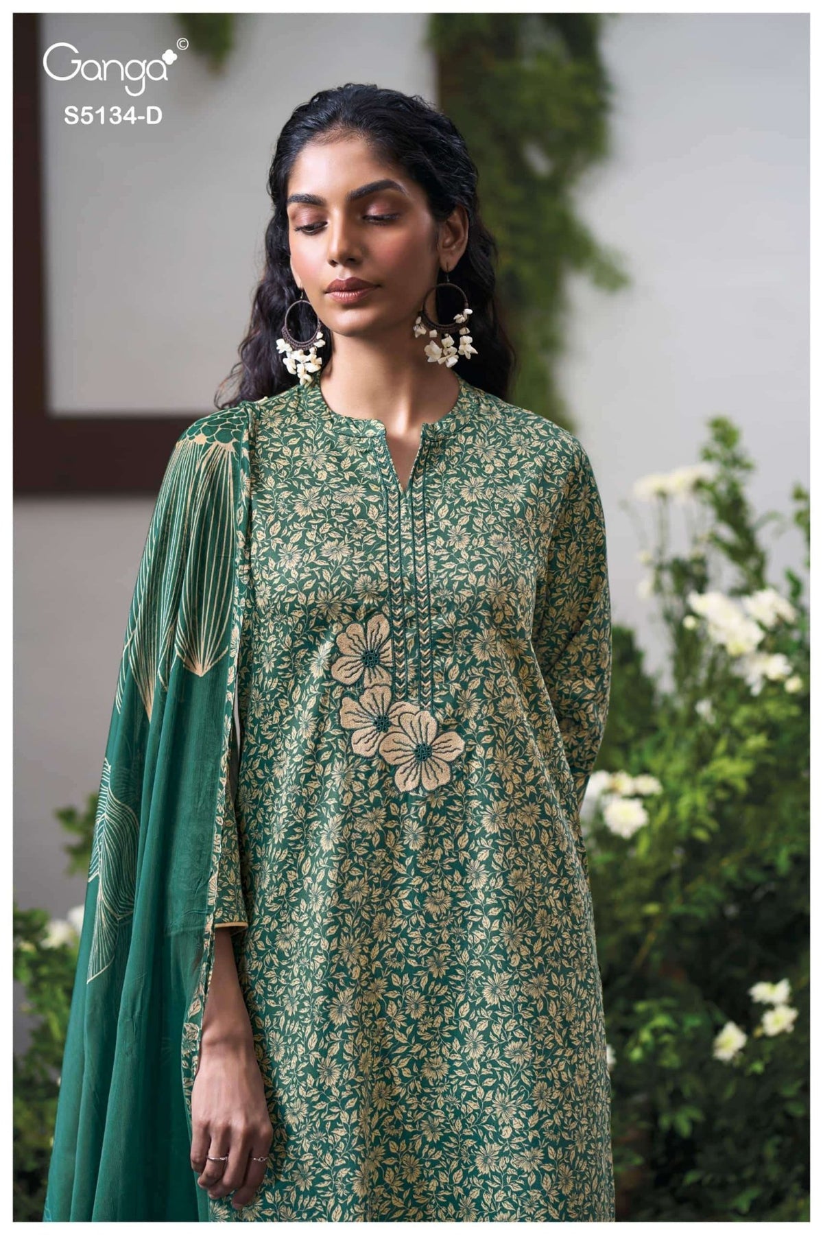 Ganga Fashion Mithila 5134 Premium Cotton Satin Dress Material - Amrah Wholesale