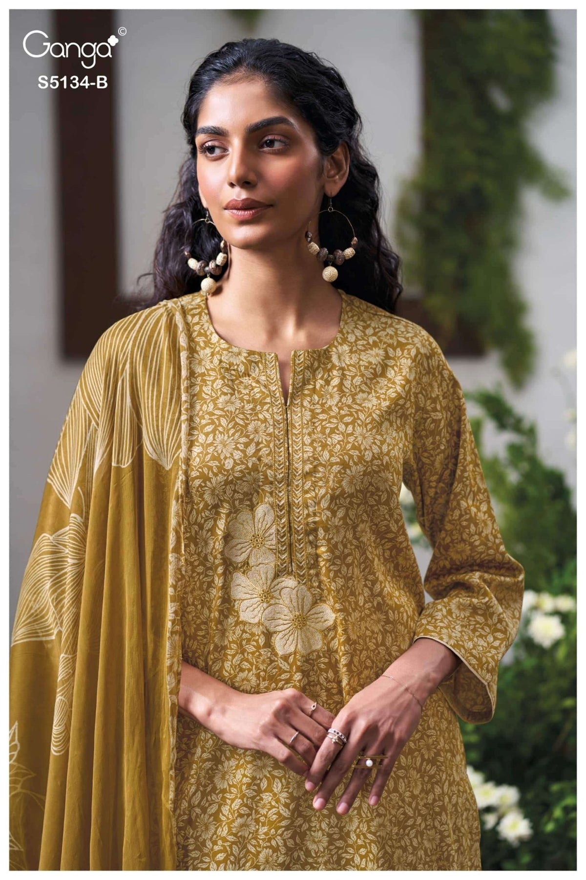 Ganga Fashion Mithila 5134 Premium Cotton Satin Dress Material - Amrah Wholesale