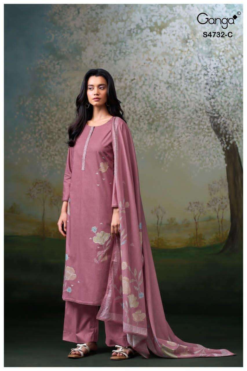 Ganga Fashion Mivelle 4732 Premium Cotton Dress Material - Amrah Wholesale
