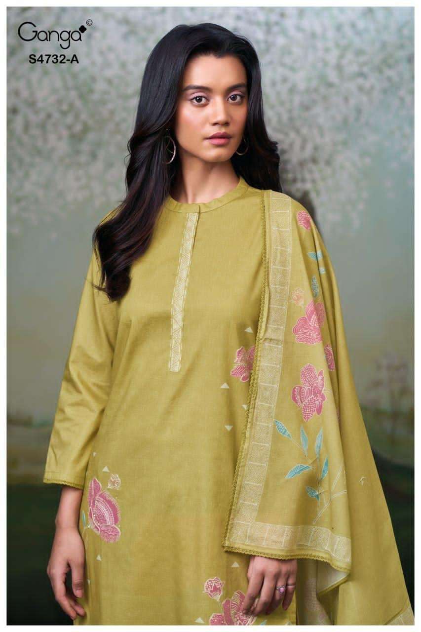 Ganga Fashion Mivelle 4732 Premium Cotton Dress Material - Amrah Wholesale
