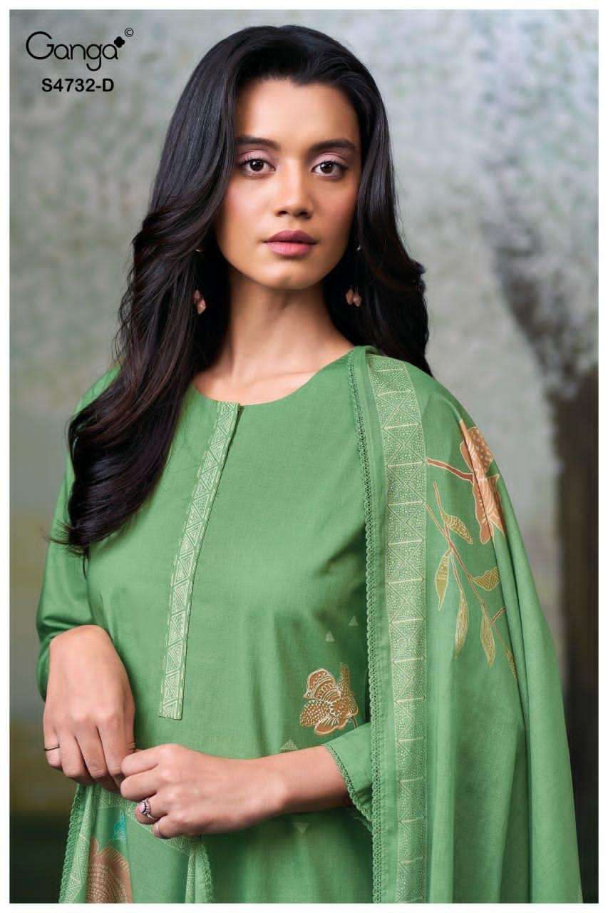 Ganga Fashion Mivelle 4732 Premium Cotton Dress Material - Amrah Wholesale