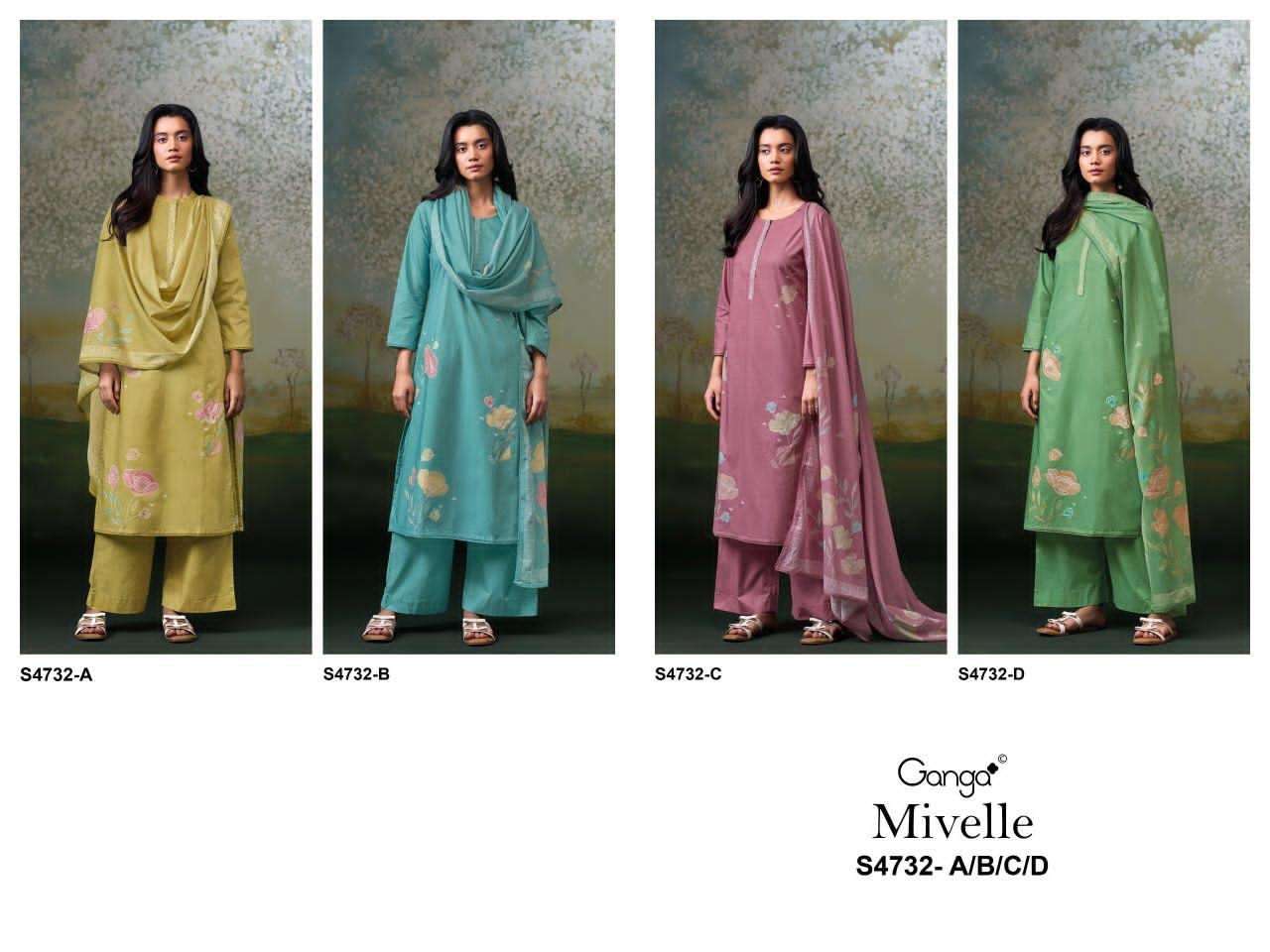 Ganga Fashion Mivelle 4732 Premium Cotton Dress Material