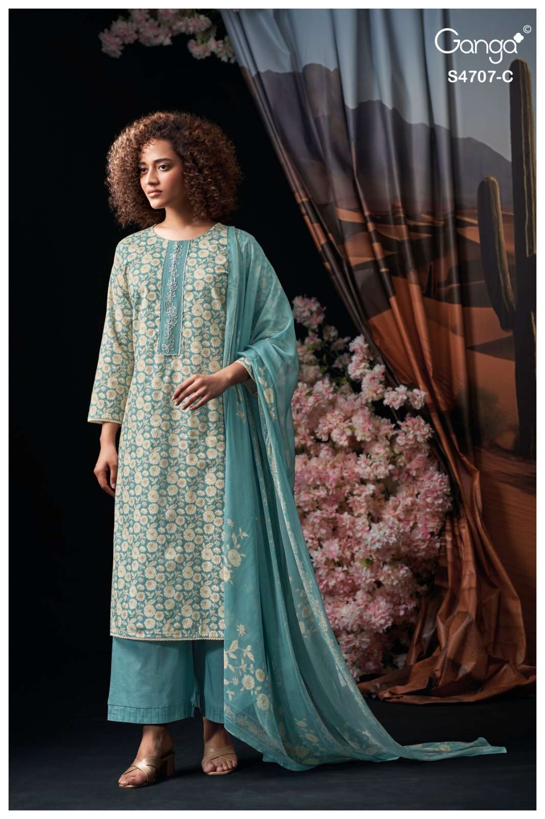 Ganga Fashion Miyanshi 4707 Cotton Dress Material - Amrah Wholesale
