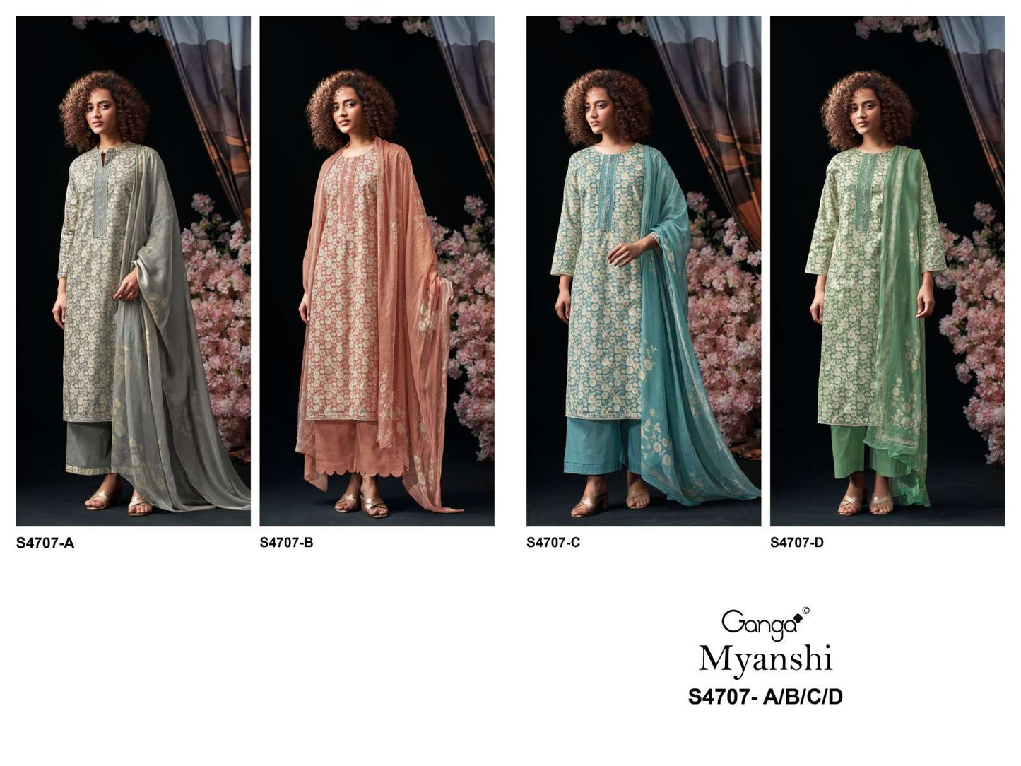 Ganga Fashion Miyanshi 4707 Cotton Dress Material - Amrah Wholesale