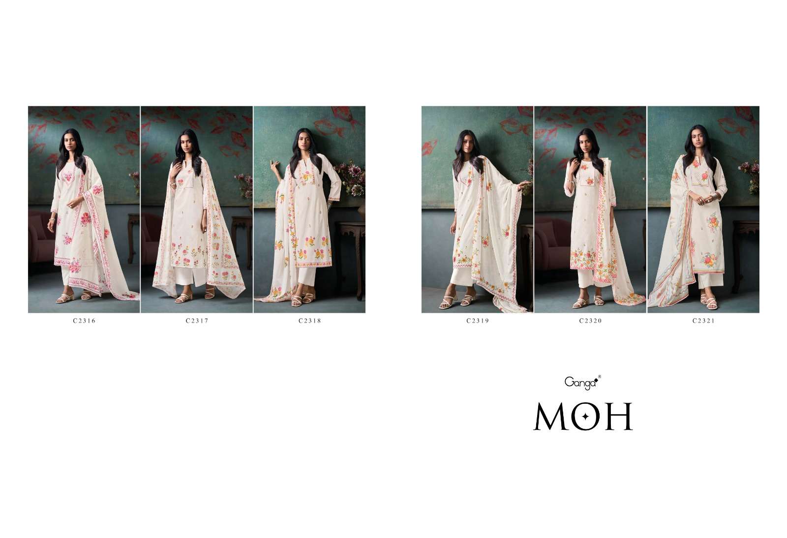 Ganga Fashion Moh Cotton Salwar Suit Set Wholesale - Amrah Wholesale