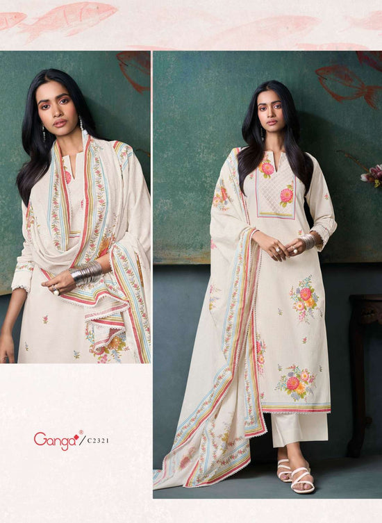 Ganga Fashion Moh Cotton Salwar Suit Set Wholesale - Amrah Wholesale