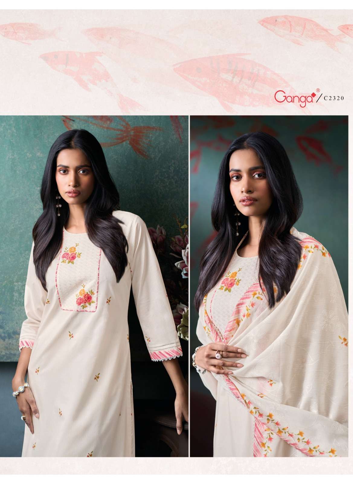 Ganga Fashion Moh Cotton Salwar Suit Set Wholesale - Amrah Wholesale