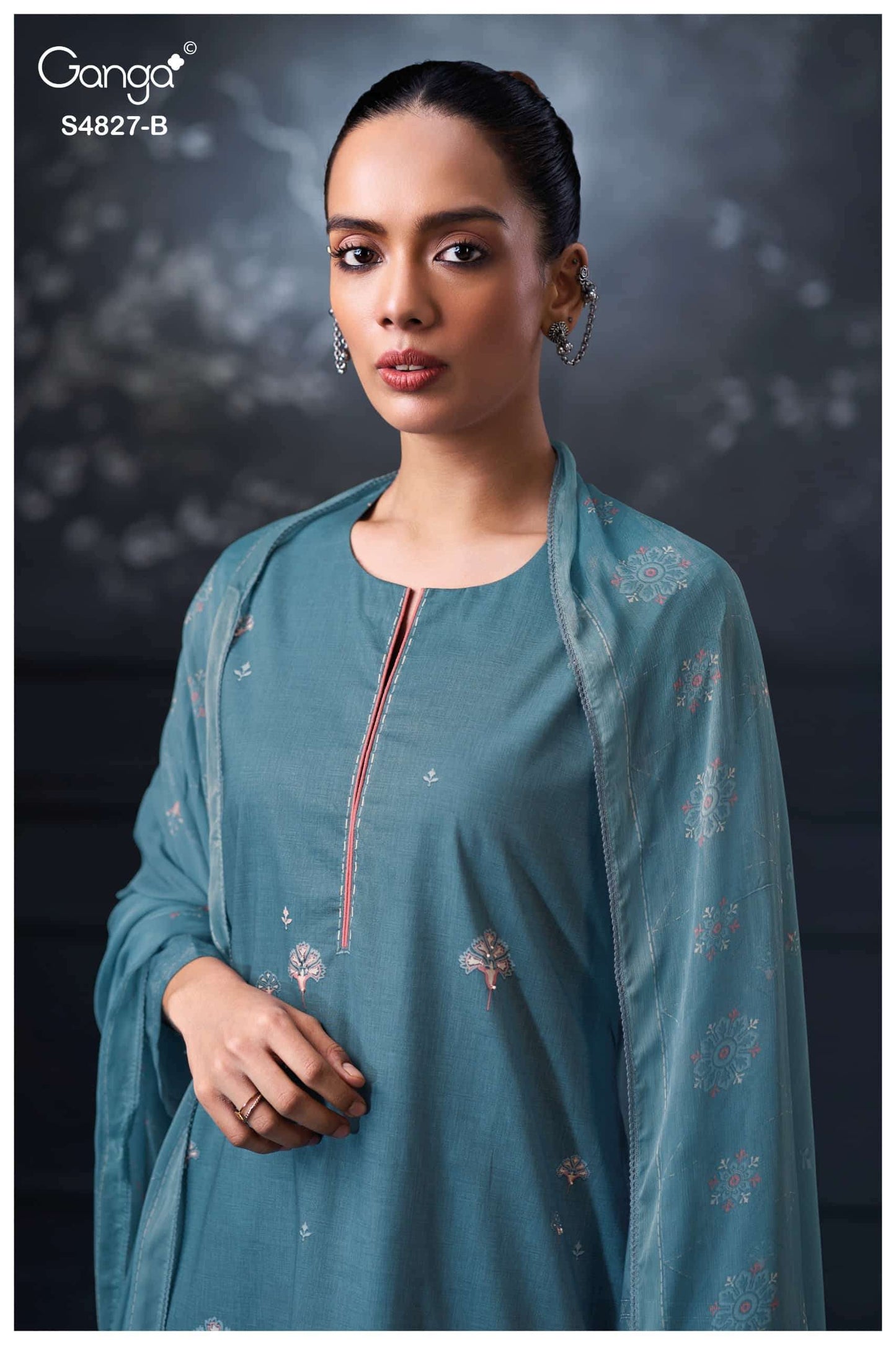 Ganga Fashion Mrinali 4827 Premium Cotton Dress Material