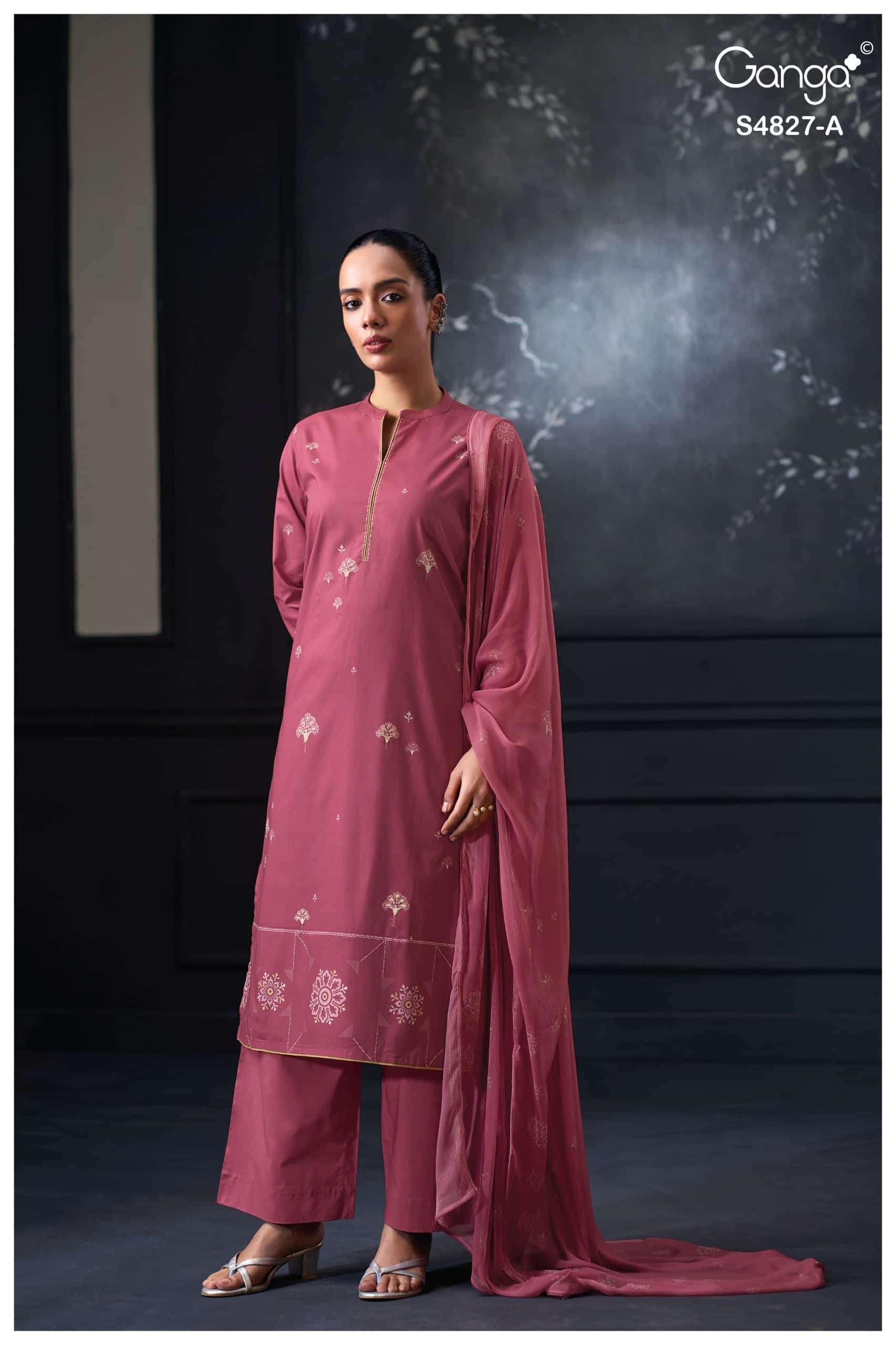 Ganga Fashion Mrinali 4827 Premium Cotton Dress Material