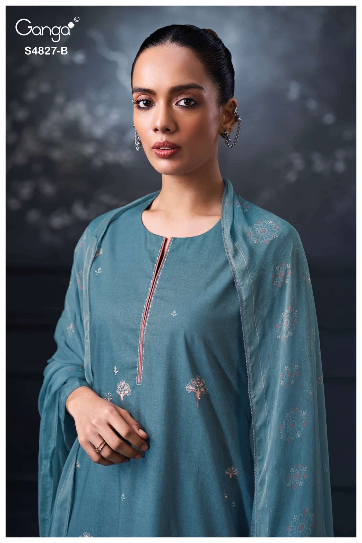 Ganga Fashion Mrinali 4827 Premium Cotton Dress Material - Amrah Wholesale