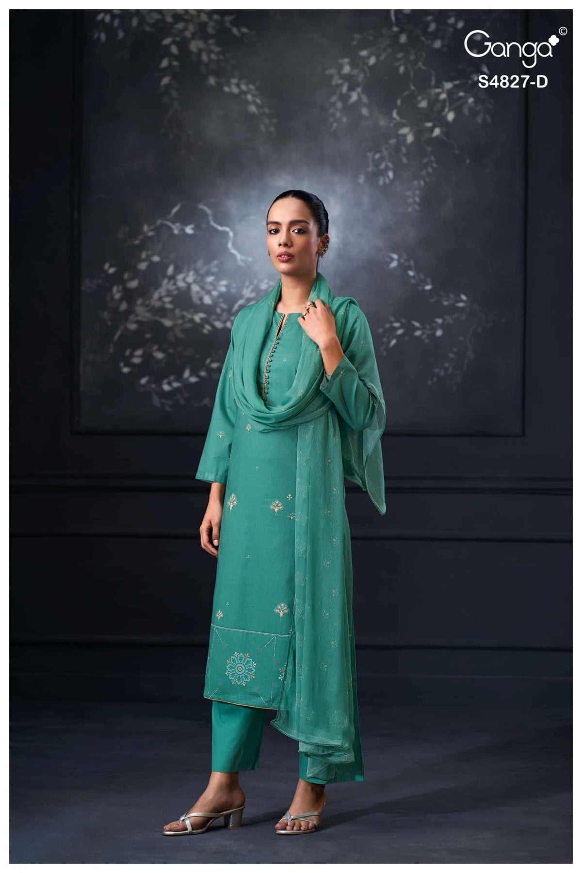 Ganga Fashion Mrinali 4827 Premium Cotton Dress Material - Amrah Wholesale