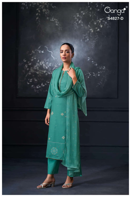Ganga Fashion Mrinali 4827 Premium Cotton Dress Material - Amrah Wholesale