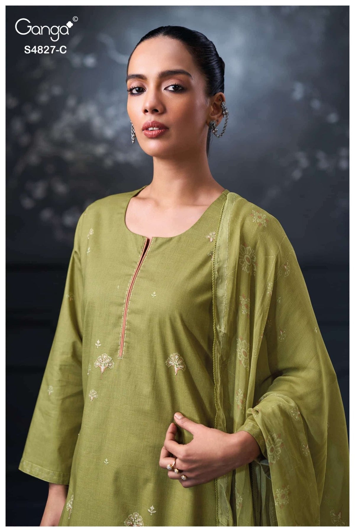 Ganga Fashion Mrinali 4827 Premium Cotton Dress Material - Amrah Wholesale