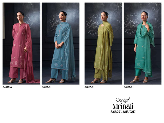 Ganga Fashion Mrinali 4827 Premium Cotton Dress Material - Amrah Wholesale