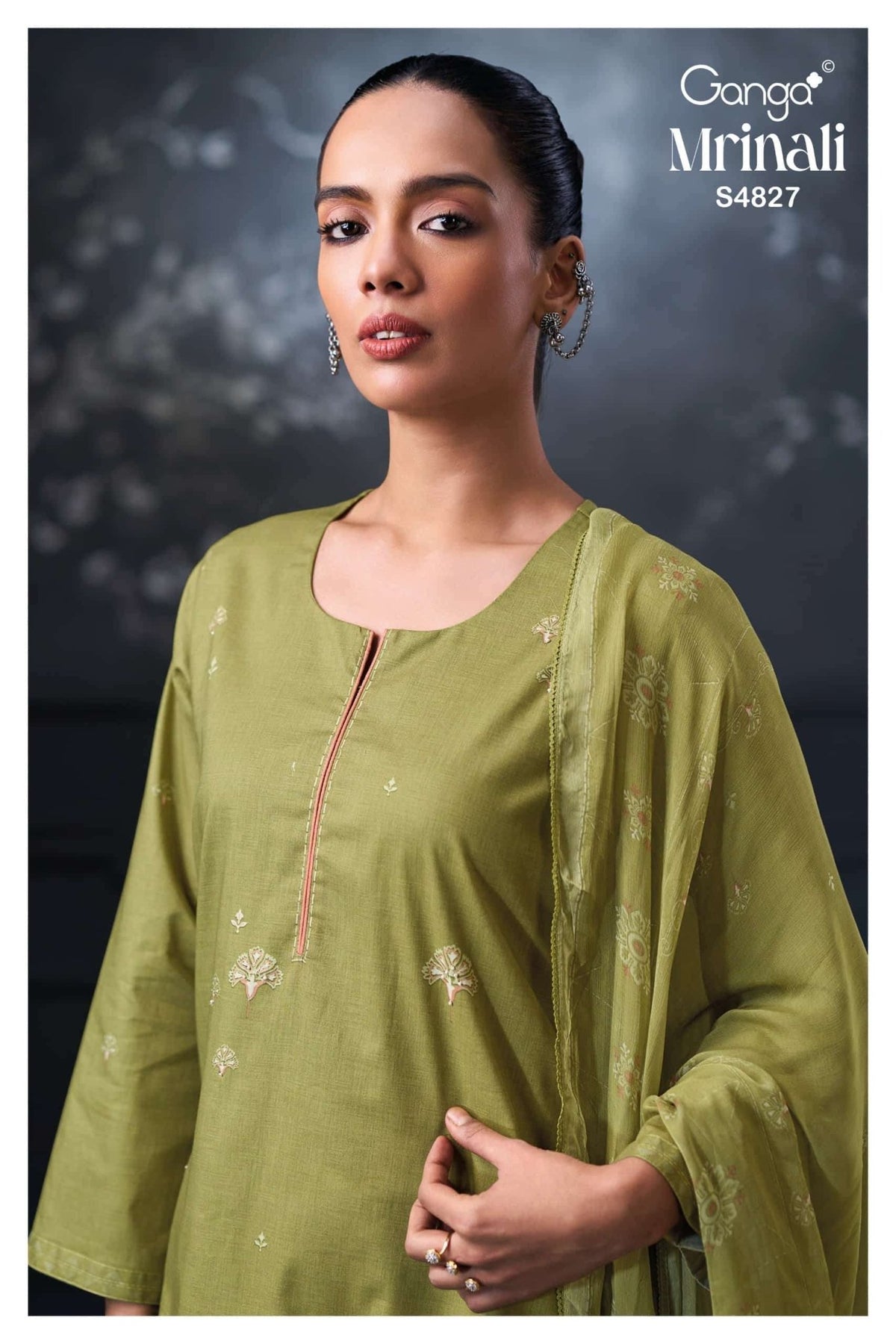 Ganga Fashion Mrinali 4827 Premium Cotton Dress Material - Amrah Wholesale