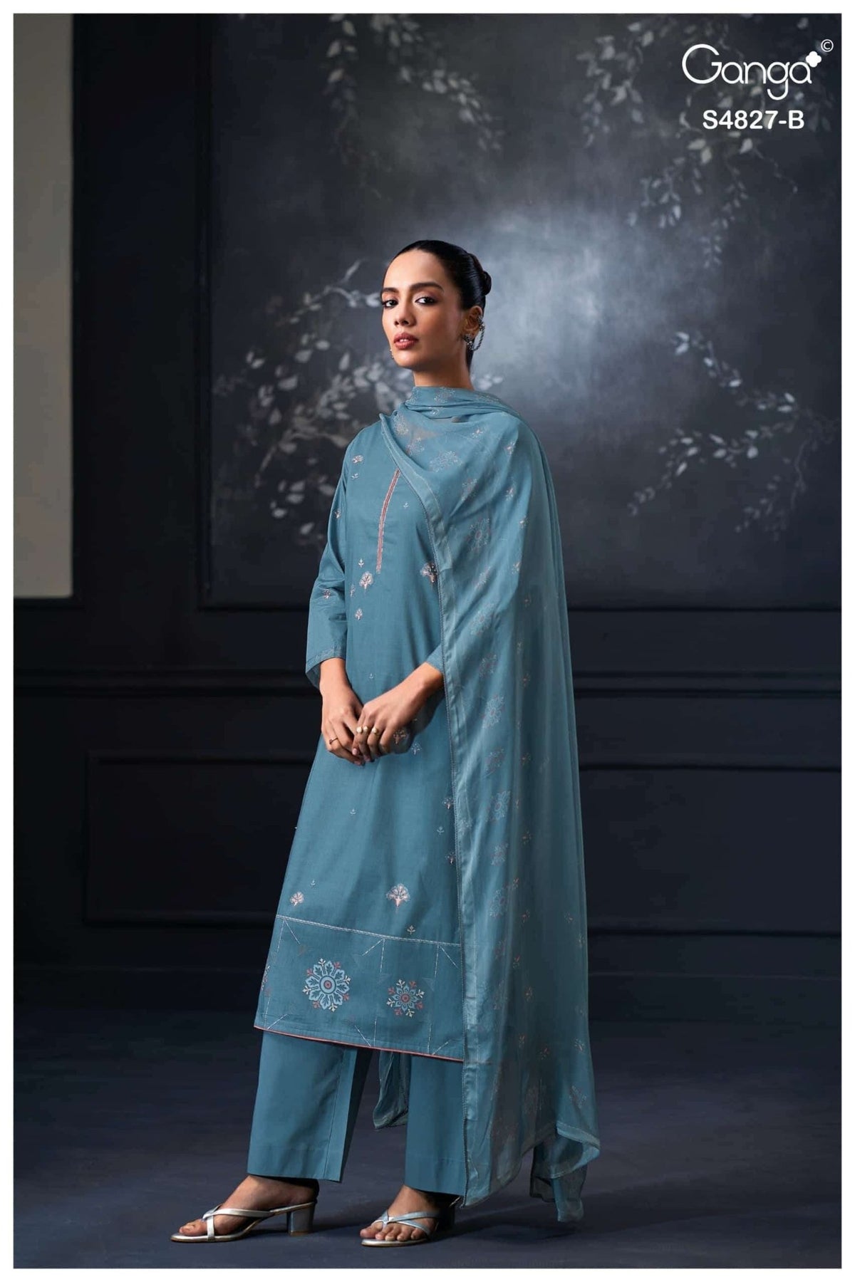 Ganga Fashion Mrinali 4827 Premium Cotton Dress Material - Amrah Wholesale