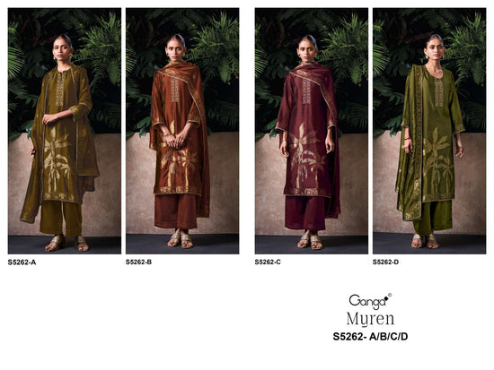 Ganga Fashion Myren 5262 Woven Silk Jacquard Dress Material - Amrah Wholesale