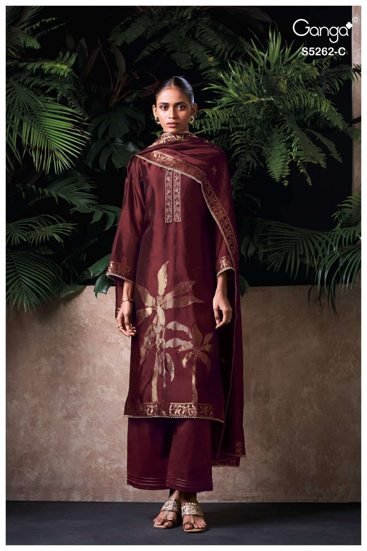 Ganga Fashion Myren 5262 Woven Silk Jacquard Dress Material - Amrah Wholesale