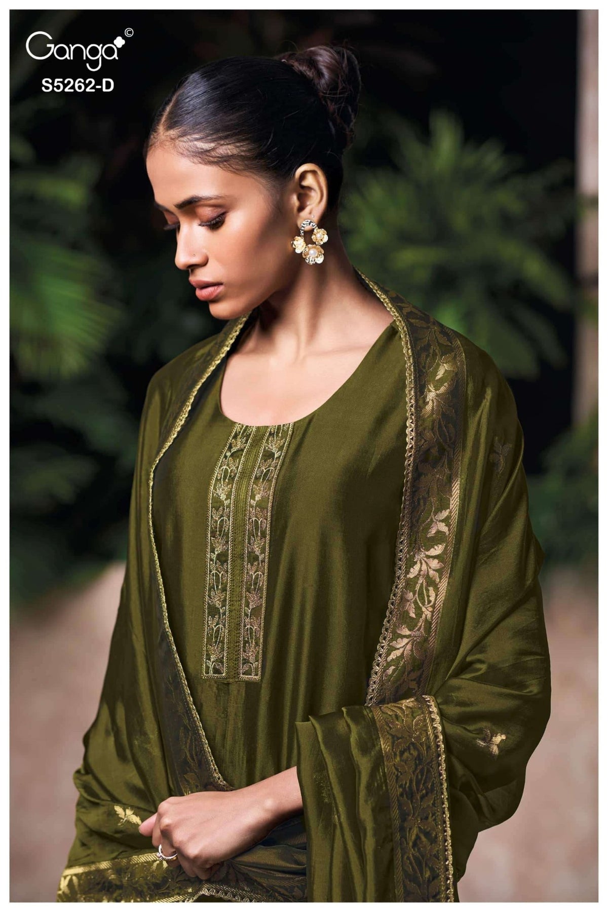 Ganga Fashion Myren 5262 Woven Silk Jacquard Dress Material - Amrah Wholesale