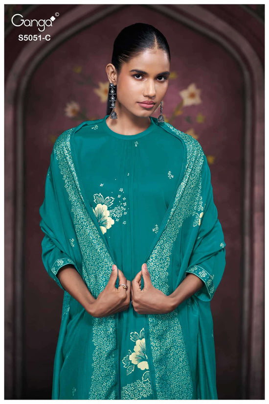Ganga Fashion Mysha 5051 Cotton Satin Dress Material
