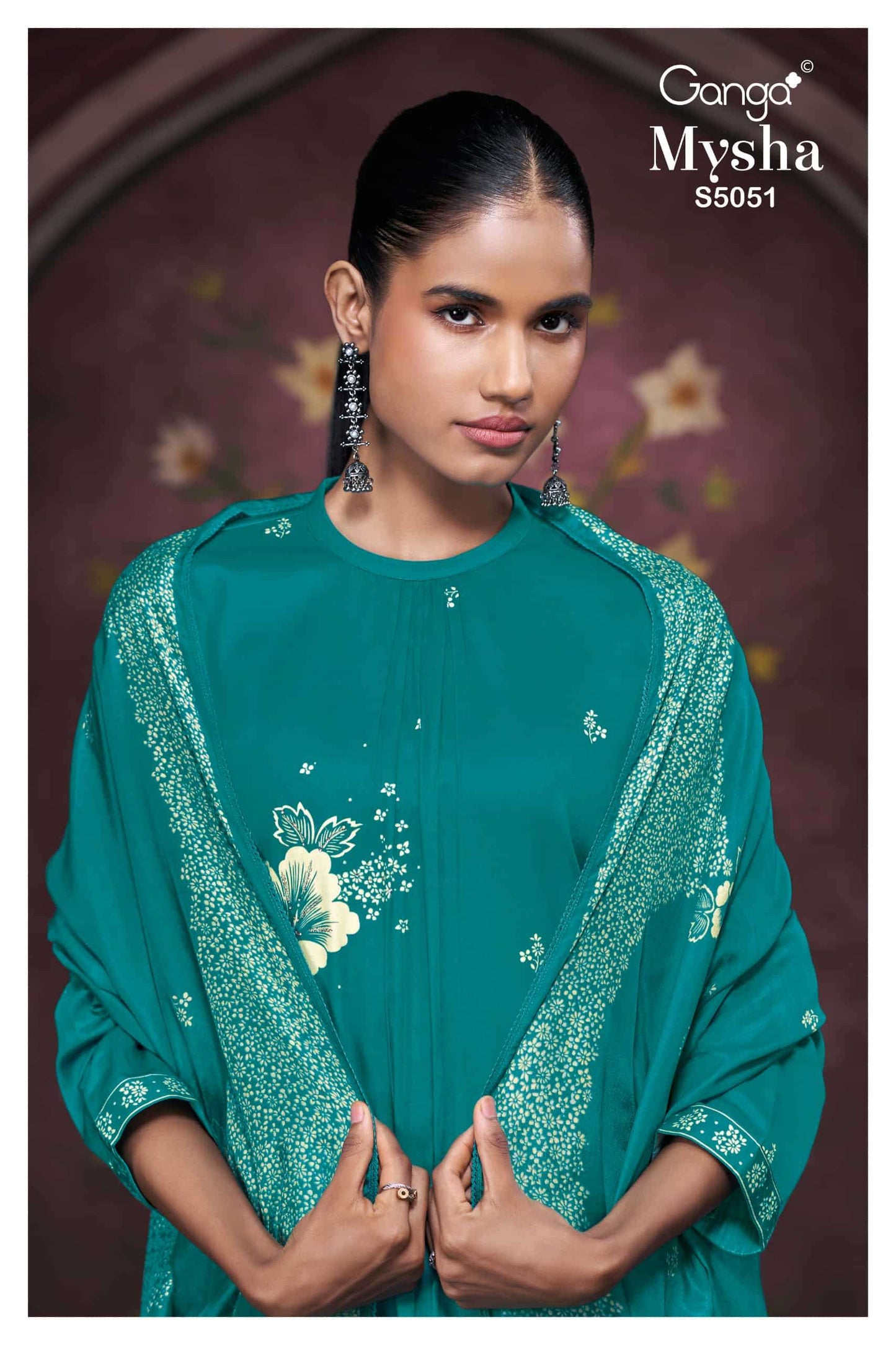 Ganga Fashion Mysha 5051 Cotton Satin Dress Material
