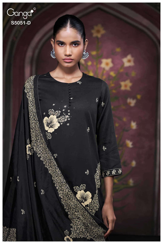 Ganga Fashion Mysha 5051 Cotton Satin Dress Material