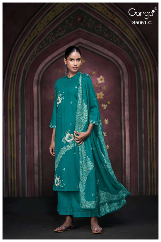 Ganga Fashion Mysha 5051 Cotton Satin Dress Material
