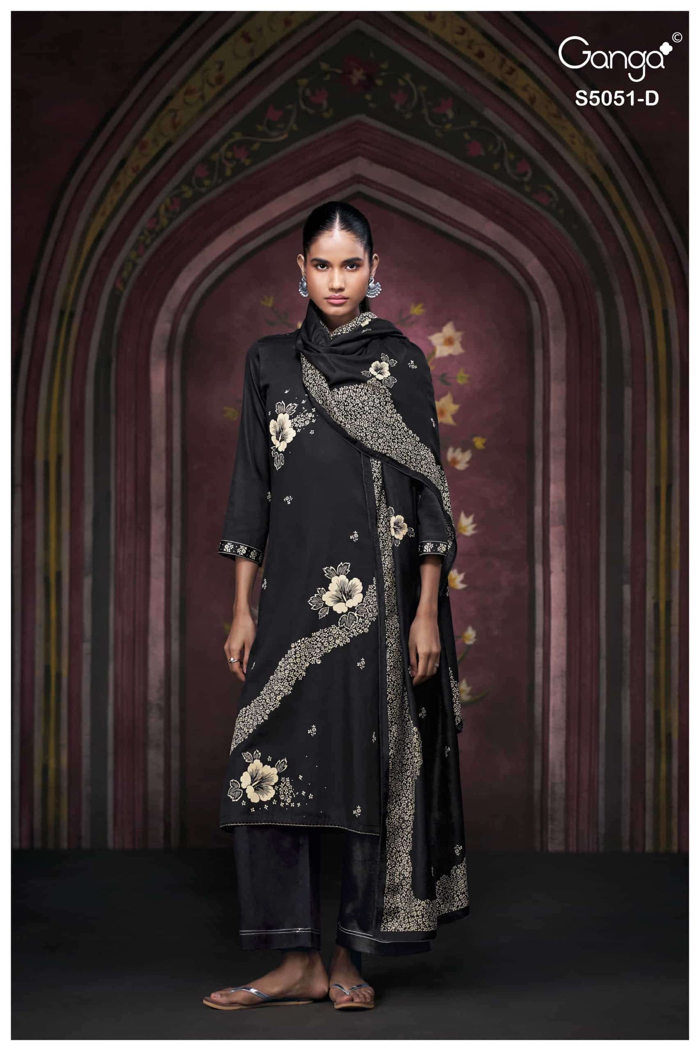 Ganga Fashion Mysha 5051 Cotton Satin Dress Material