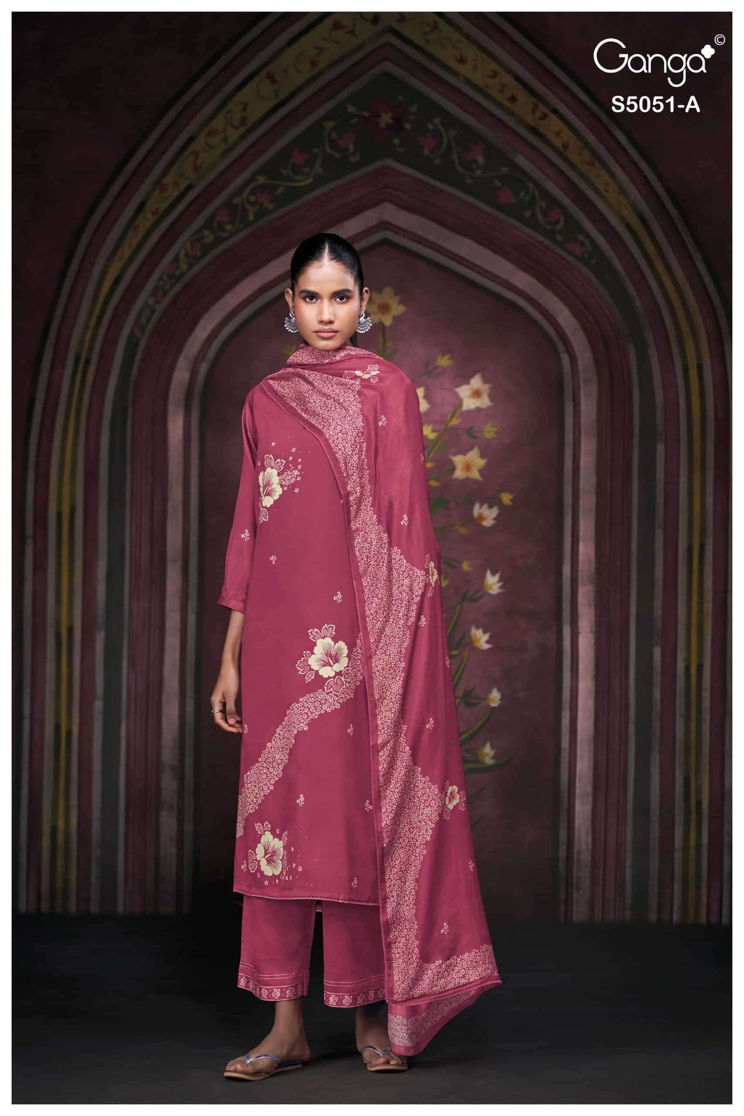 Ganga Fashion Mysha 5051 Cotton Satin Dress Material