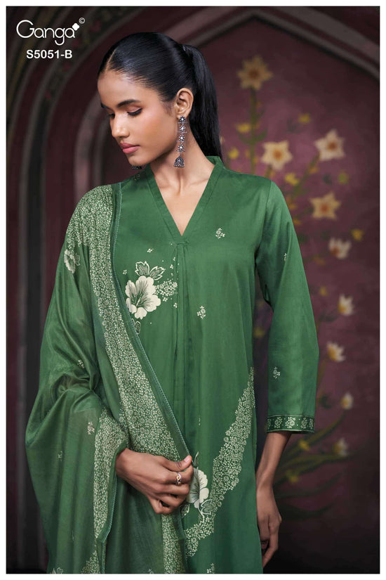 Ganga Fashion Mysha 5051 Cotton Satin Dress Material