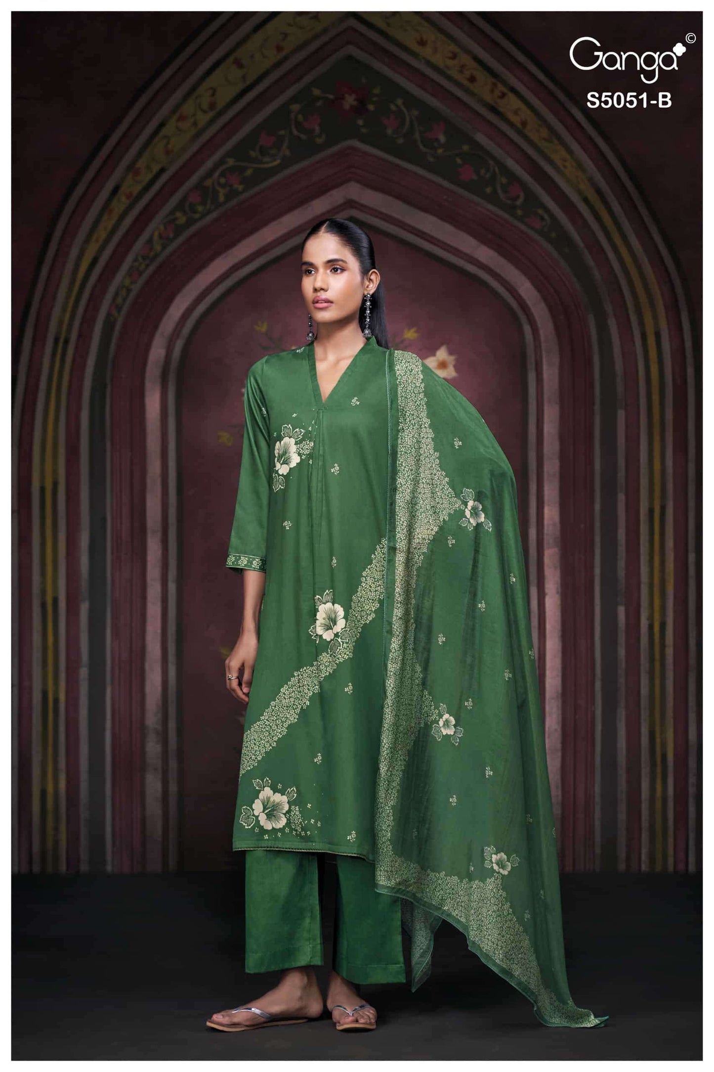 Ganga Fashion Mysha 5051 Cotton Satin Dress Material