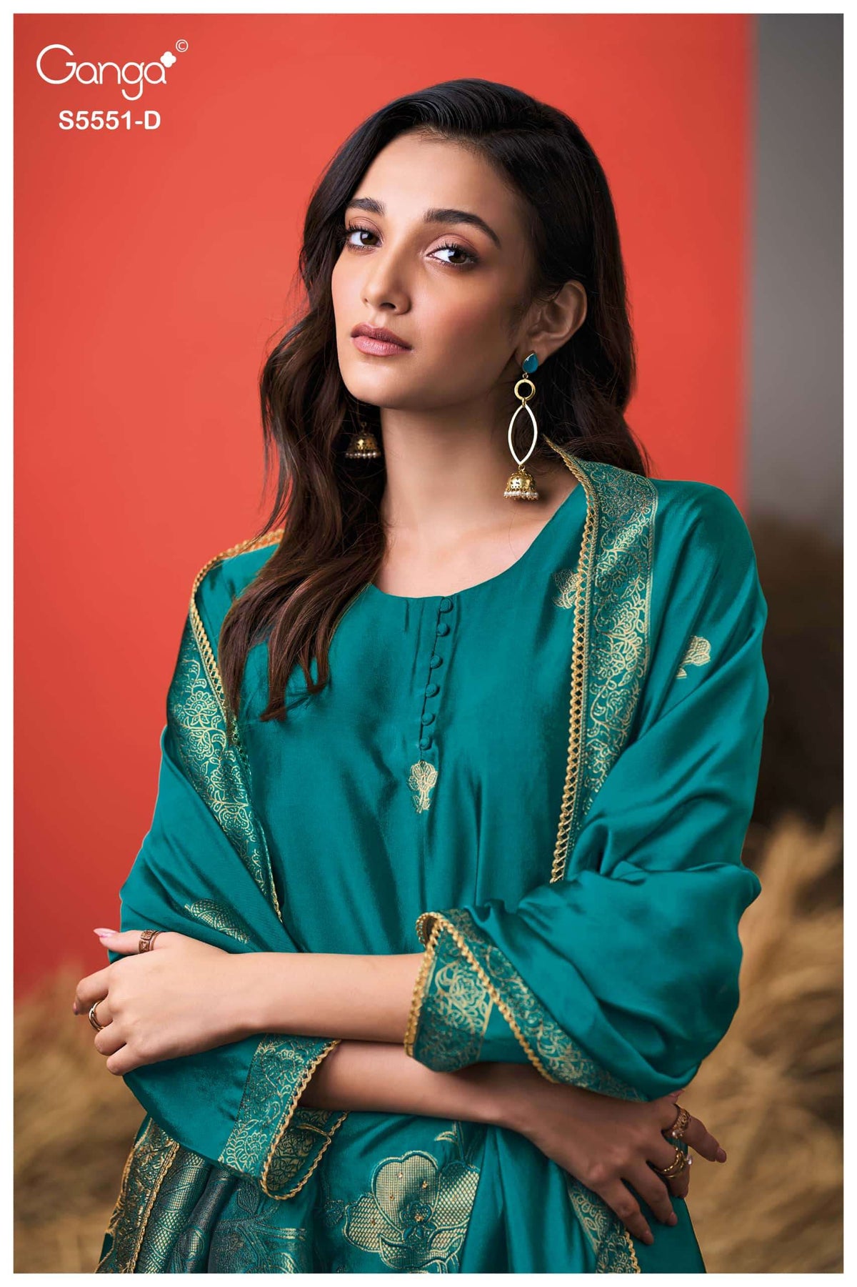 Ganga Fashion Nadina 5551 Pure Viscose Woven Silk Dress Material